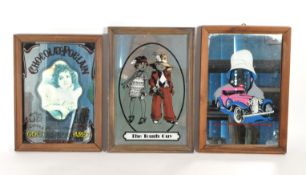 THREE 20TH CENTURY VINTAGE ADVERTISING WALL MIRRORS