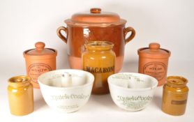 COLLECTION OF STONEWARE & TERRACOTTA FOOD CONTAINERS
