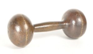 VINTAGE 20TH CENTURY METAL DUMBBELL WORKOUT WEIGHT