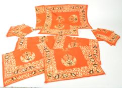 1960S INDONESIAN BATIK STYLE TABLECLOTHS AND PLACE SETTINGS