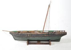 VINTAGE 20TH CENTURY SCRATCH BUILT MODEL SHIP