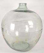 VINTAGE 20TH CENTURY PRESSED GLASS GREEN CARBOY