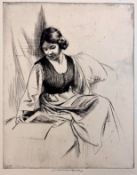 NORMAN THOMAS JANES (1892-1980) - THE BLACK BODICE - ETCHING