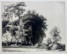 AUGUSTE-LOUIS LEPERE (1849-1918) - LA ROUTE DE ST GILES - DRYPOINT ETCHING