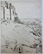 ERNEST STEPHEN LUMSDEN - FORT & CITY, JODHPUR - DRYPOINT ETCHING