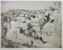 ERNEST STEPHEN LUMSDEN - JODHPUR, SUNSET - DRYPOINT ETCHING