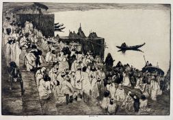 ERNEST STEPHEN LUMSDEN (1883-1948) - THE PREACHER - 1921 ETCHING