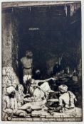 ERNEST STEPHEN LUMSDEN - THE SCALES - DRYPOINT ETCHING