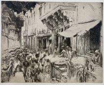 ERNEST STEPHEN LUMSDEN - JASMINE SELLERS - 1920S DRYPOINT ETCHING