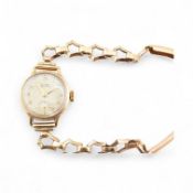 HALLMARKED 9CT GOLD BUREN GRAND PRIX WRISTWATCH