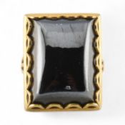 GOLD HEMATITE DRESS RING