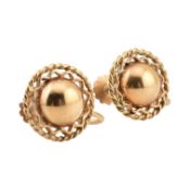 PAIR OF EARLY 20TH CENTURY 9CT GOLD EARRINGS