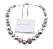 DAVID YURMAN 925 SILVER ELEMENTS BEAD NECKLACE