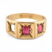 GOLD GEM SET BAND RING AF