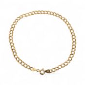 14CT GOLD ITALIAN DOUBLE LINK BRACELET