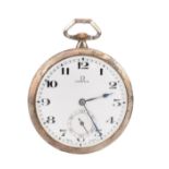 1920S OMEGA SILVER ART DECO POCKET WATCH