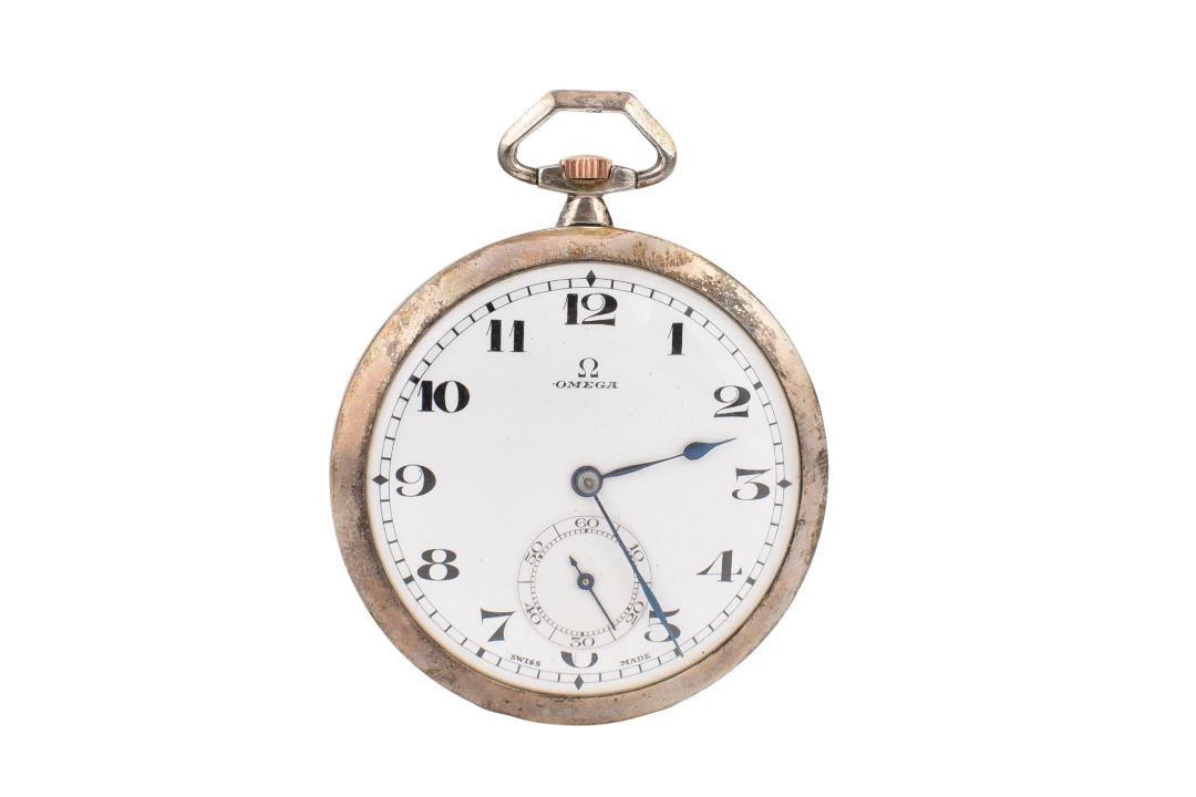 1920S OMEGA SILVER ART DECO POCKET WATCH - Image 1 of 7