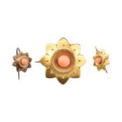 VICTORIAN BROOCH & EARRING SUITE