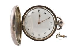 GEORGIAN HALLMARKED SILVER NAME DIAL POCKET WATCH