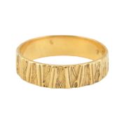 1970S HALLMARKED 18CT GOLD BAND RING