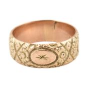 VICTORIAN HALLMARKED 9CT GOLD BAND RING