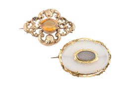 TWO 19TH CENTURY VICTORIAN BROOCH PINS