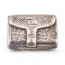 19TH CENTURY HALLMARKED SILVER VINAIGRETTE