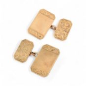 PAIR OF HALLMARKED 9CT GOLD CUFFLINKS