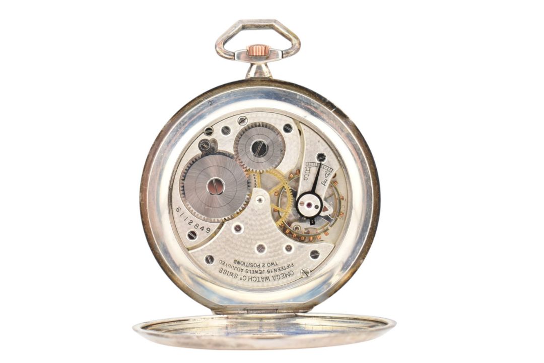 1920S OMEGA SILVER ART DECO POCKET WATCH - Image 4 of 7