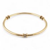 CONTEMPORARY GOLD & DIAMOND BANGLE