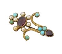 19TH CENTURY GEORGIAN HALLEY'S COMET BROOCH PIN