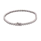 HANS D KRIEGER 18CT WHITE GOLD & DIAMOND TENNIS BRACELET