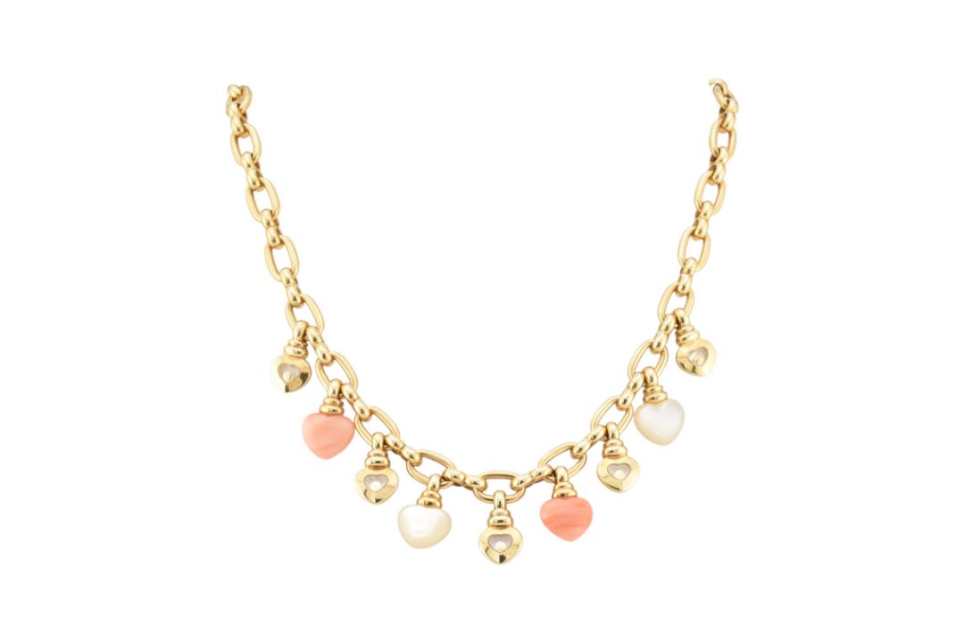 1990S CHOPARD 18CT GOLD HAPPY DIAMONDS HEART CHARM NECKLACE - Image 7 of 8