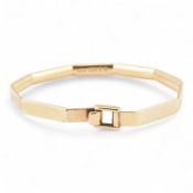 1930S HALLMARKED FACETED LINK BANGLE