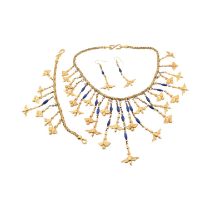 1990S LIBERTY OF LONDON NECKLACE, BRACELET & EARRING SUITE