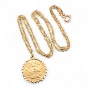 HALF SOVEREIGN PENDANT NECKLACE