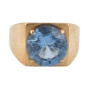 HALLMARKED 9CT GOLD SYNTHETIC SPINEL RING