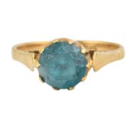 18CT GOLD & ZIRCON COCKTAIL RING