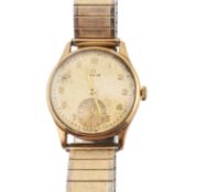 HALLMARKED 9CT GOLD GENTLEMANS OMEGA WRISTWATCH