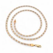 HALLMARKED 9CT GOLD FLAT LINK CHAIN NECKLACE