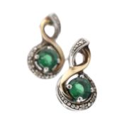 THREE PAIRS OF GEM-SET EARRINGS