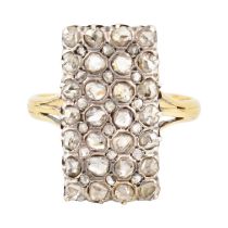 19TH CENTURY DIAMOND PANEL RING