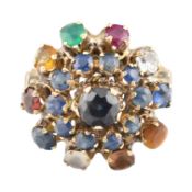 THAI MULTI GEM SET PRINCESS HAREM RING