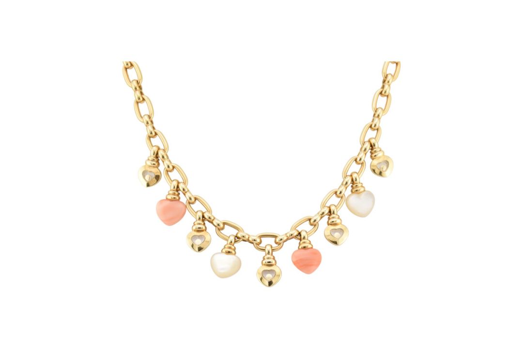 1990S CHOPARD 18CT GOLD HAPPY DIAMONDS HEART CHARM NECKLACE - Image 6 of 8