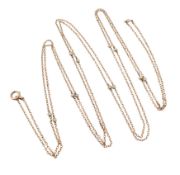 GOLD & PEARL LONG GUARD CHAIN