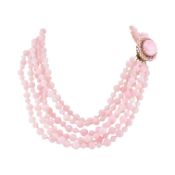 MIRIAM HASKELL SIGNED MULTI STRING BEAD NECKLACE