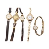 ASSORTMENT OF EARLY 20TH CENTURY GOLD CASED WATCHES