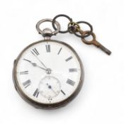 HALLMARKED 19TH CENTURY VICTORIAN SILVER POCKET WATCH
