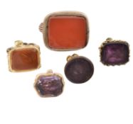 COLLECTION OF 19TH CENTURY WATCH SEAL FOBS