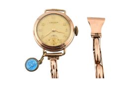 9CT GOLD ORIOSA WRISTWATCH & STRAP